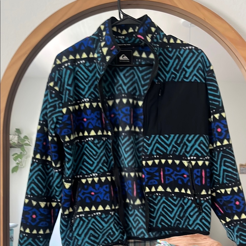 Quiksilver Tribal Pattern Fleece Jacket
